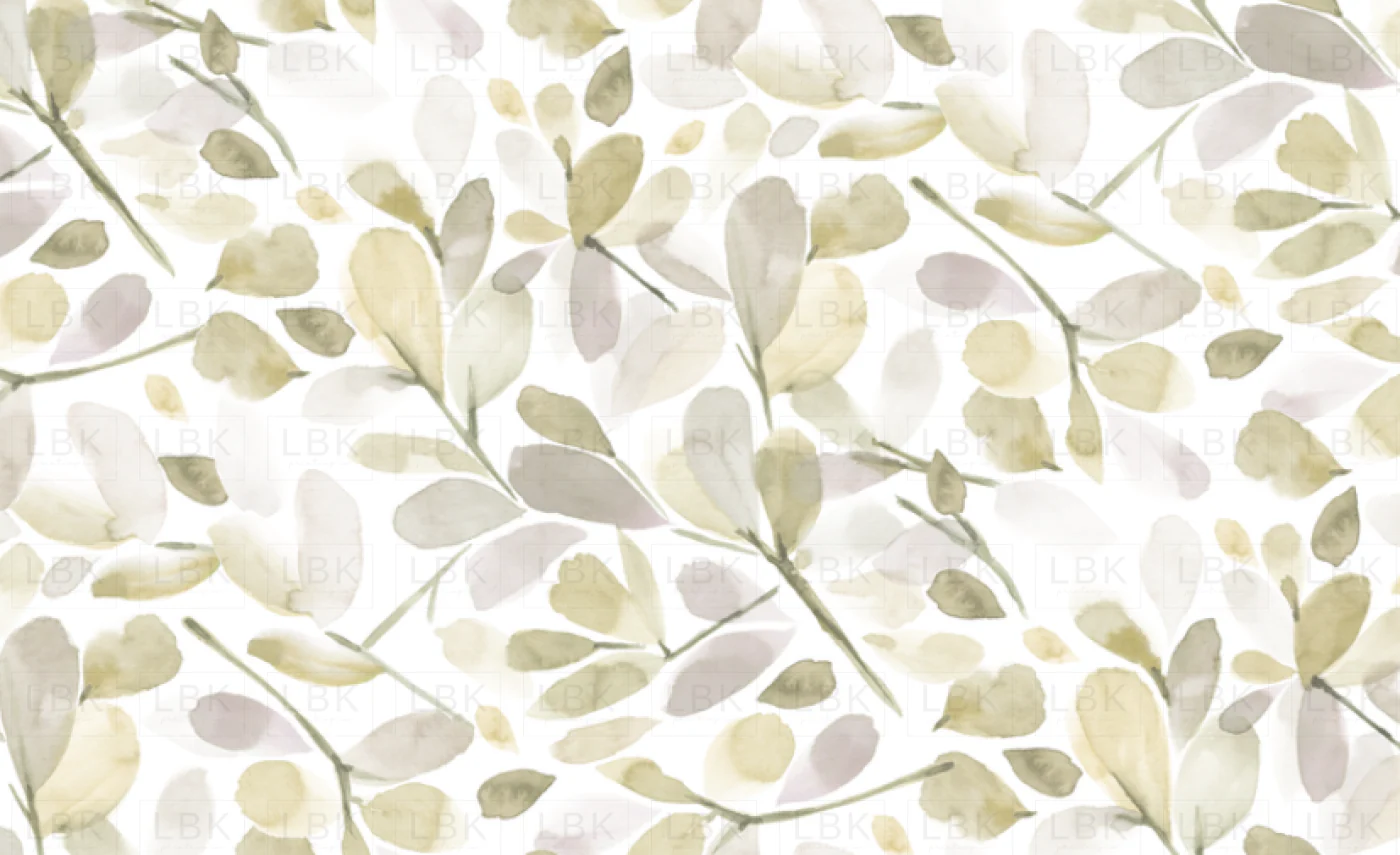 FADED WATERCOLOR LEAVES-WARM YELLOW