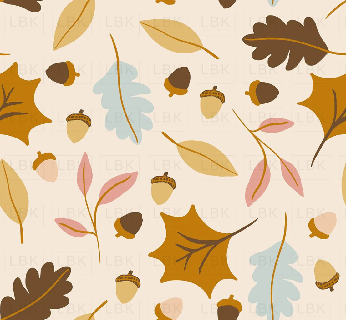 fall leaves in cream