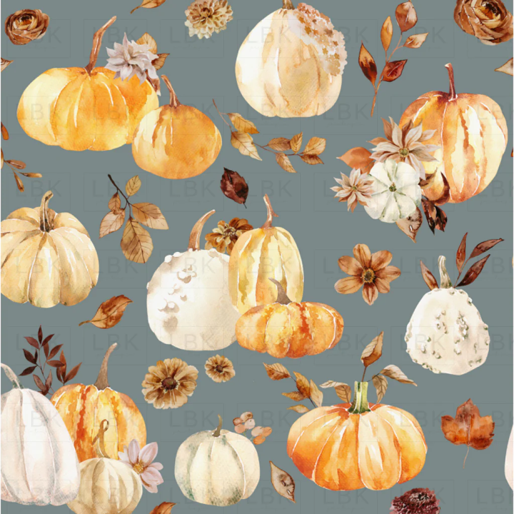 Fall Pumpkin Vintage Florals on Juniper