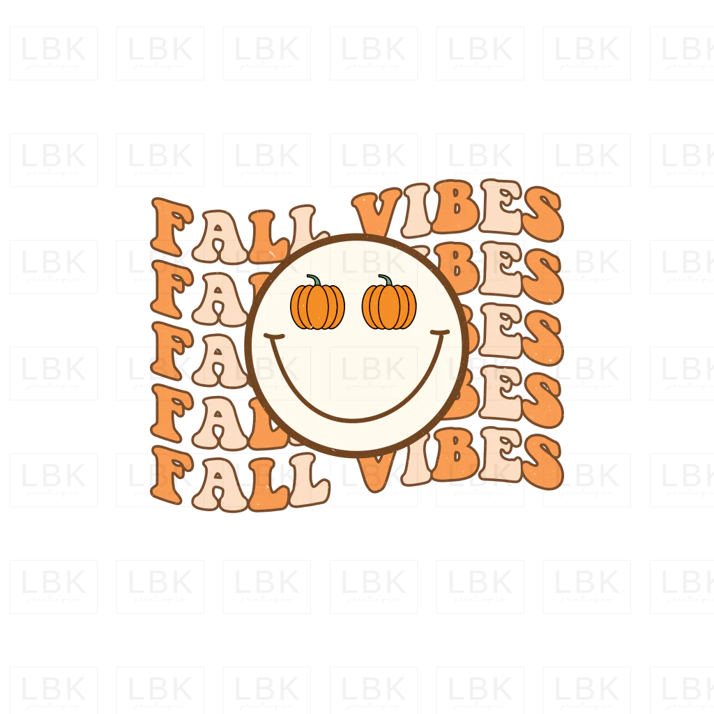 Fall Vibes - Waves with Smiley- DTF