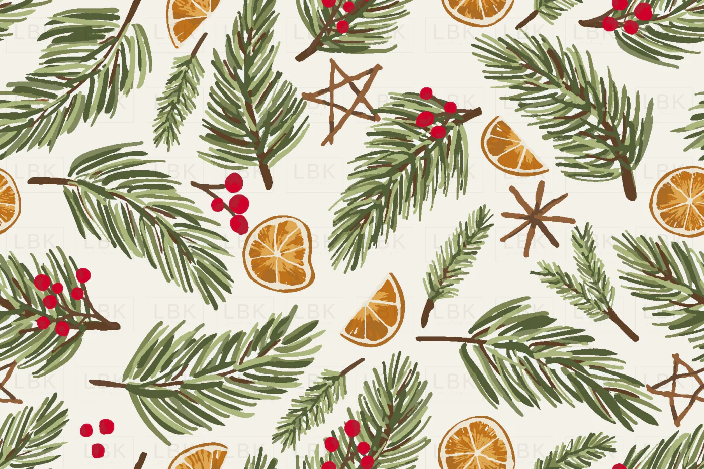 festive Christmas pine sprigs