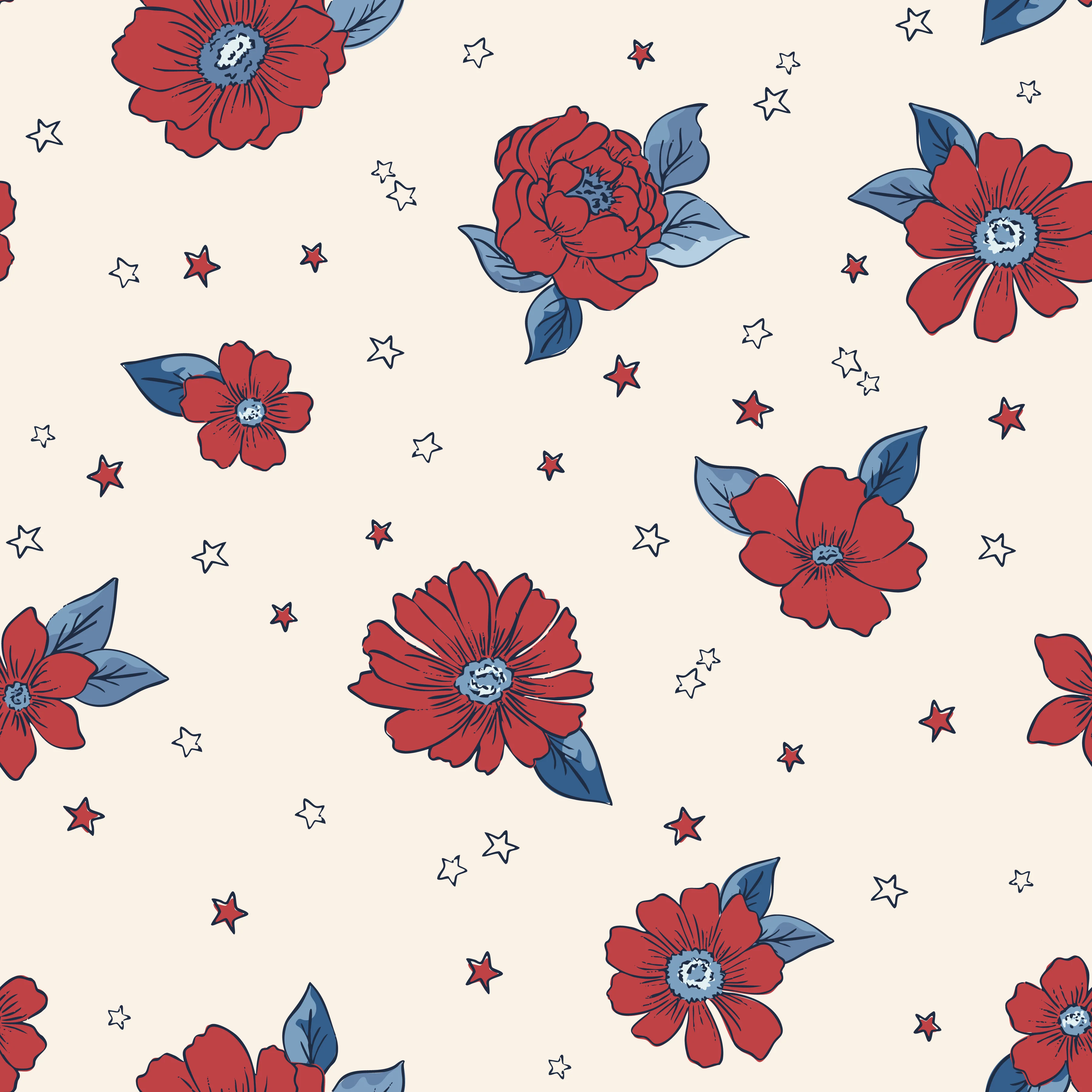 Firecracker Blooms Cream8