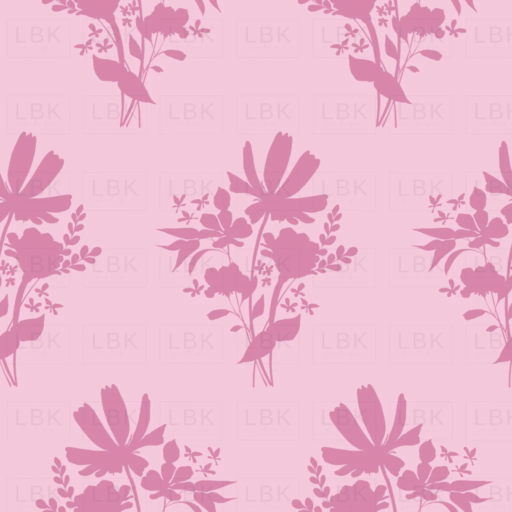 Floral Bouquet Silhouette Pink