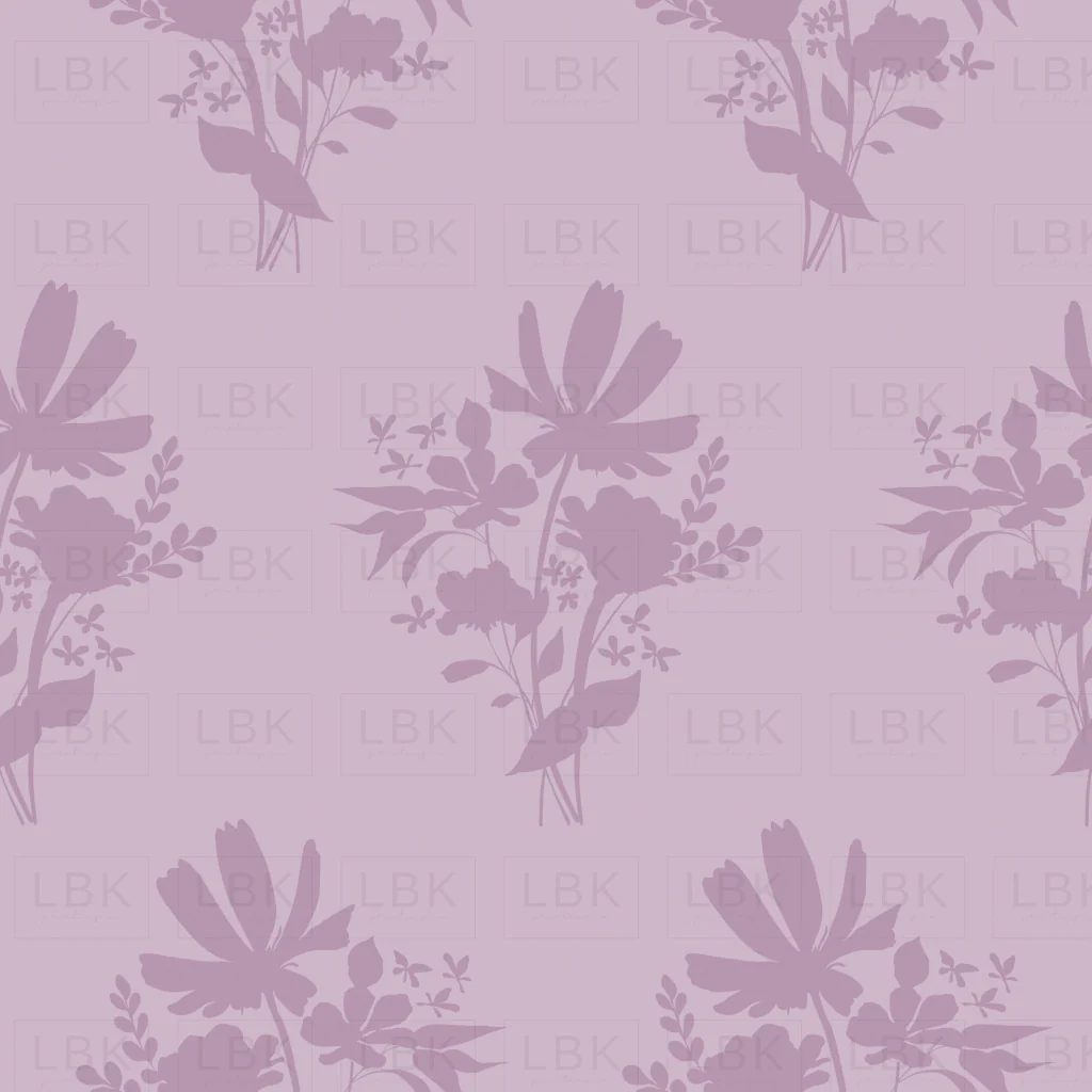 Floral Bouquet Silhouette Purple