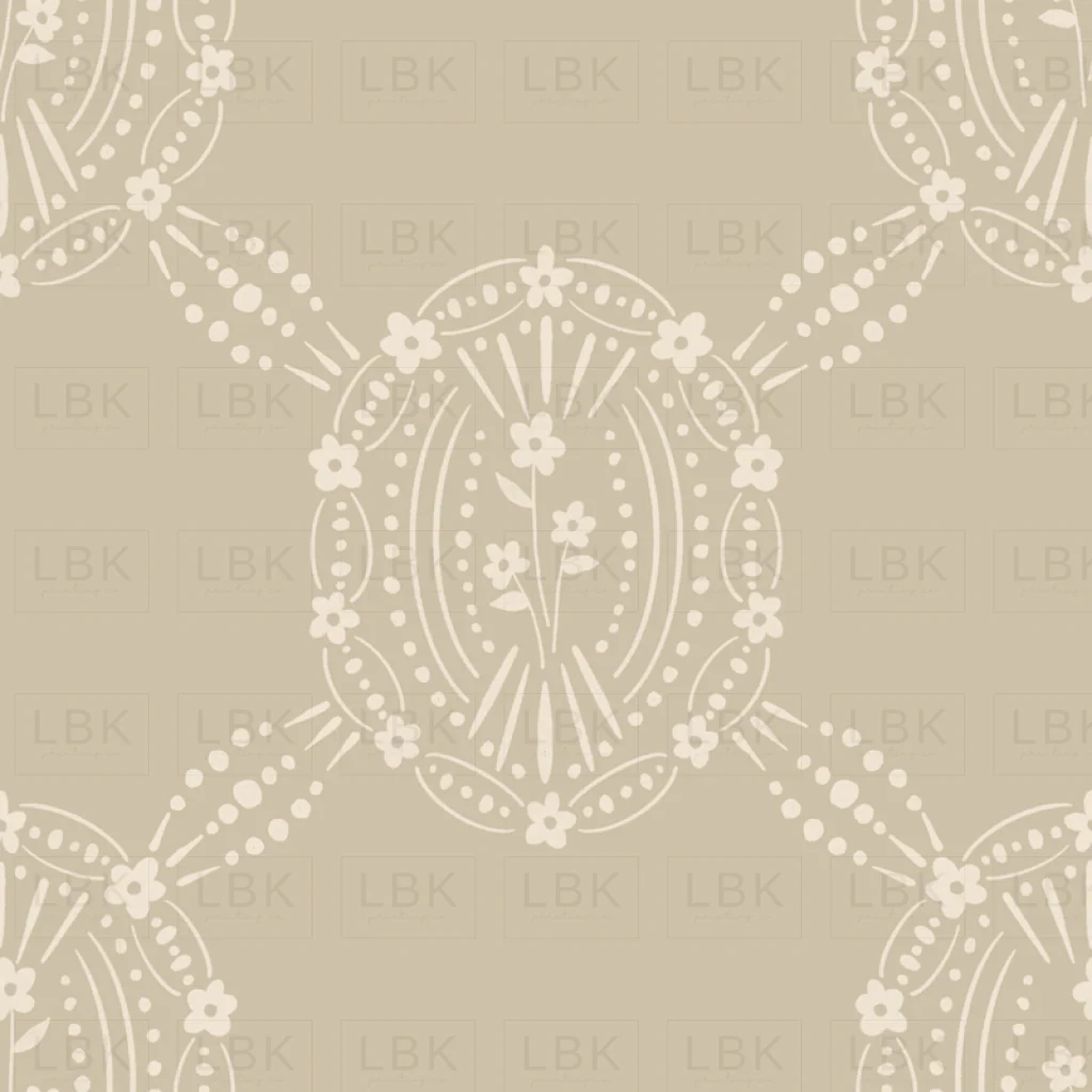 floral medallions - greige