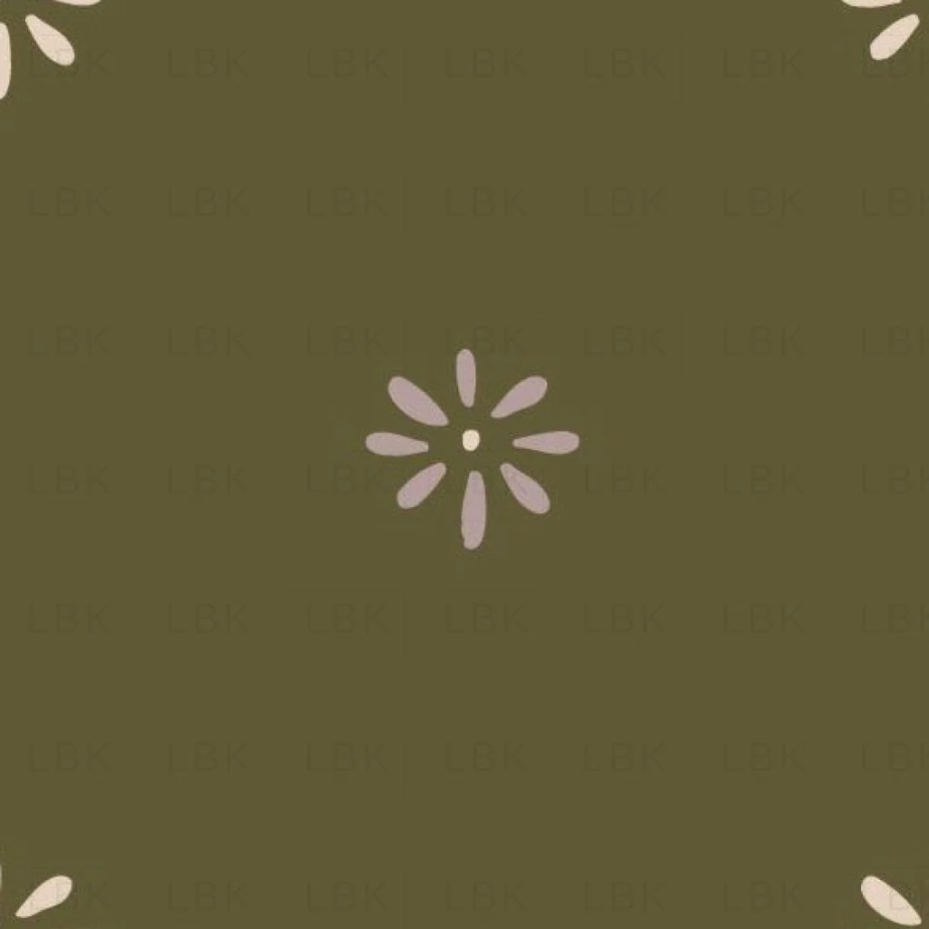 Flower Dot in Army Green