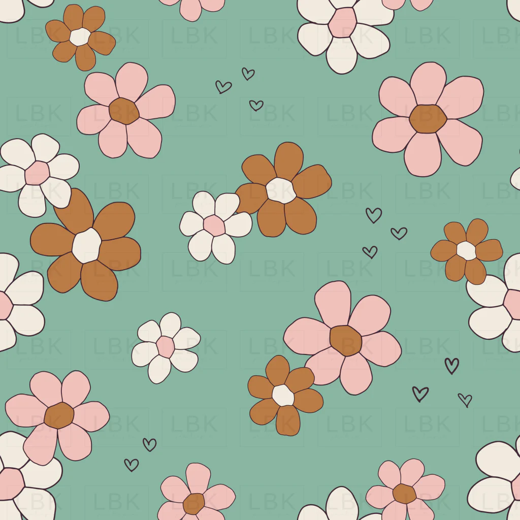 flowers blue green XOXO
