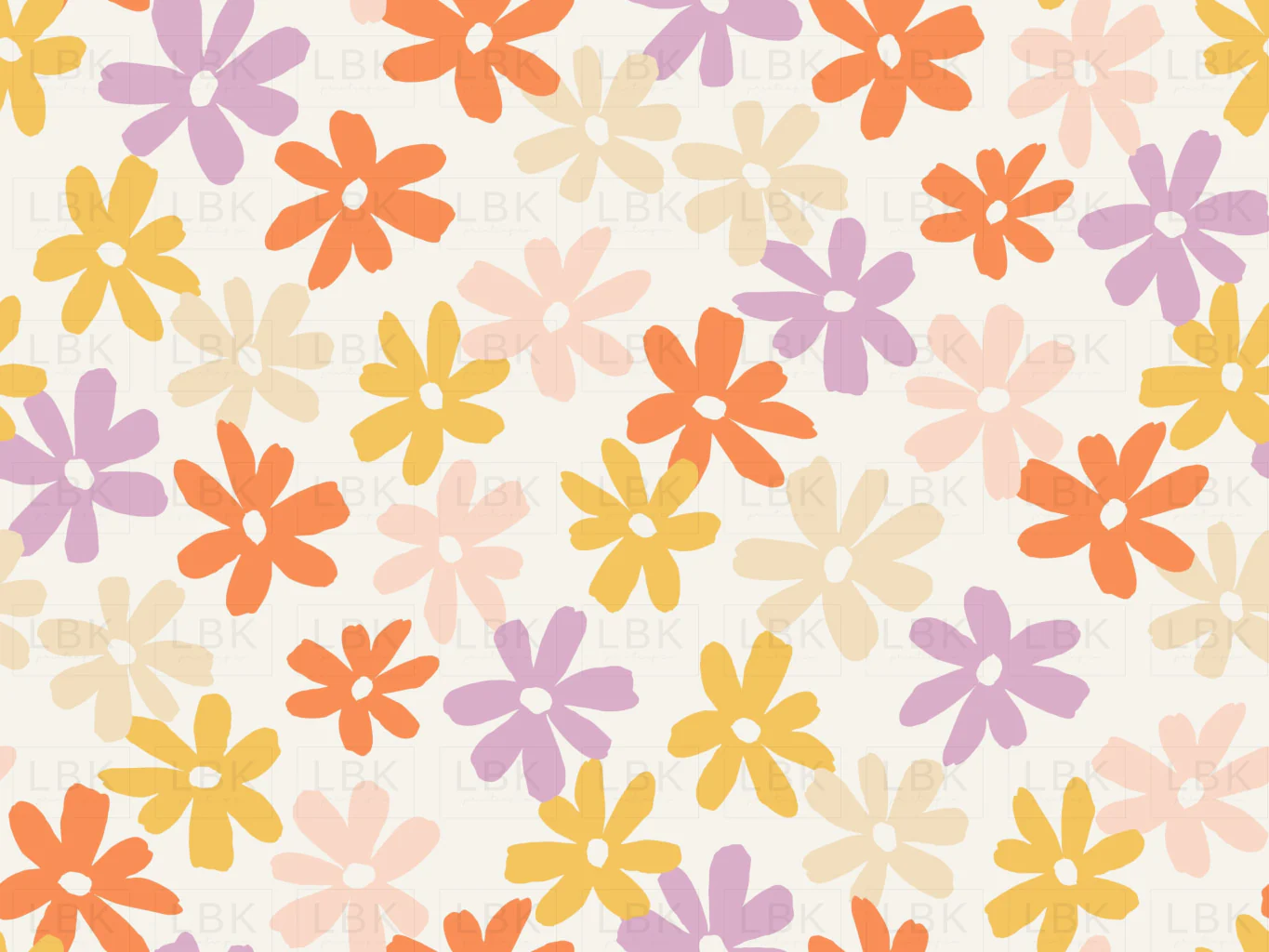 Flowers in Tangerine, Canary Yellow, Lavender, and Pink Lemonade