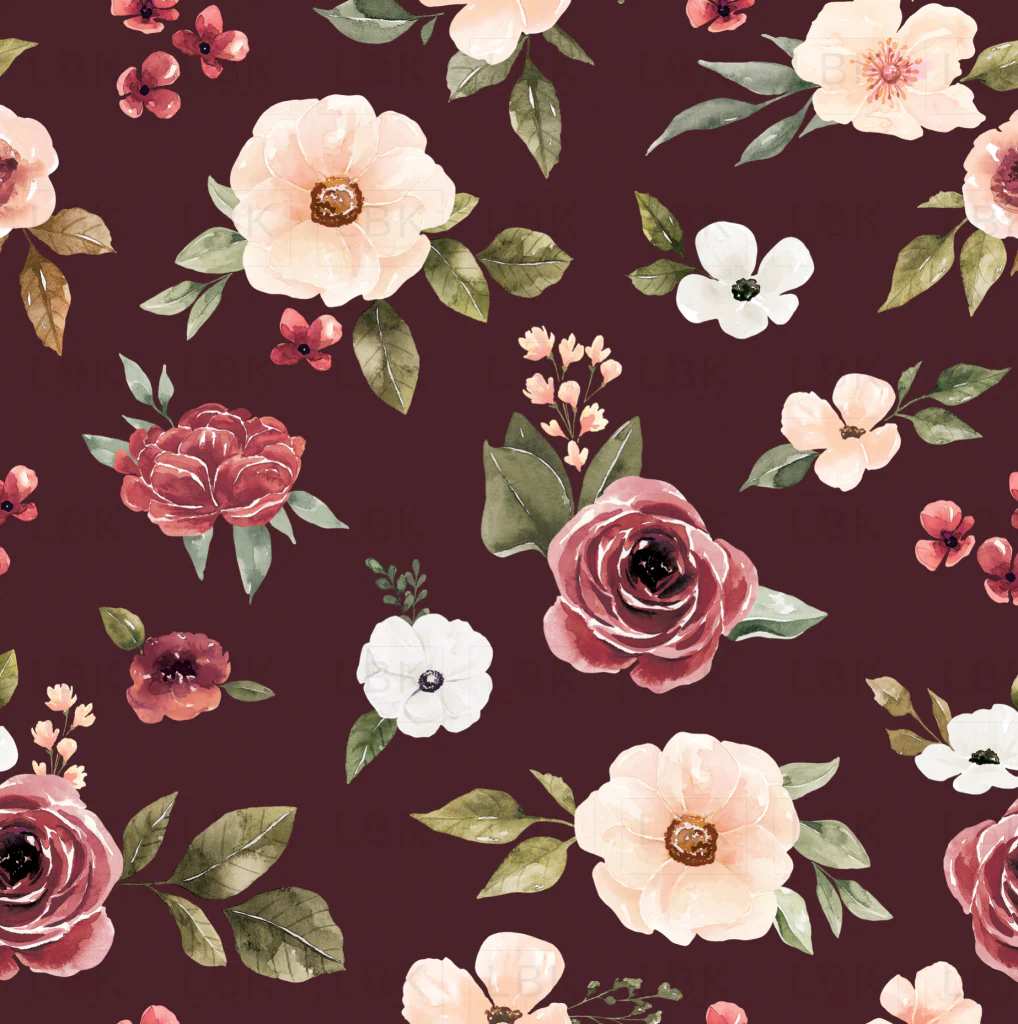 Flowers Maroon
