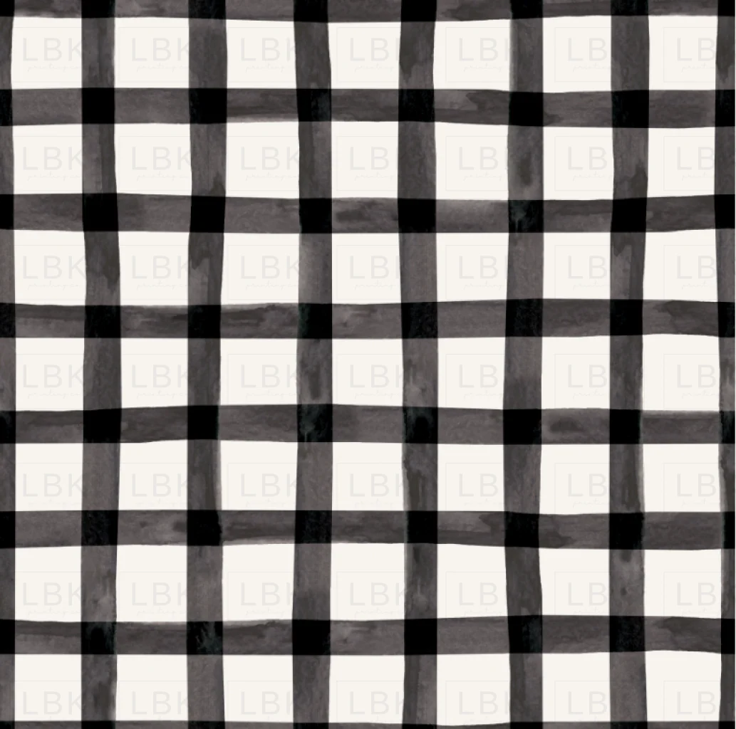 Forest and Frost Plaid Light Black Cream