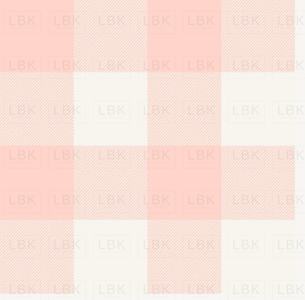 Forest and Frost Plaid Light Pink and Cream