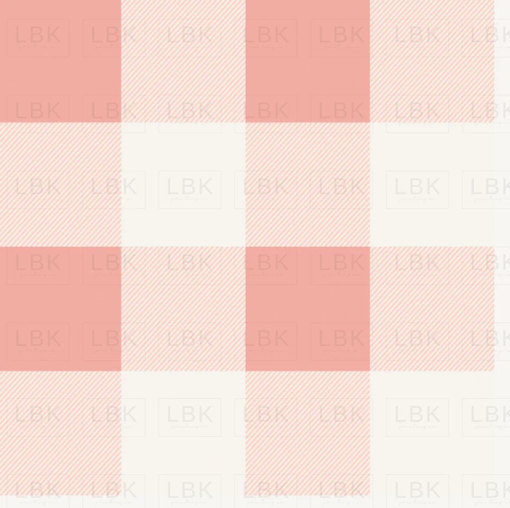 Forest and Frost Plaid Pink and Cream
