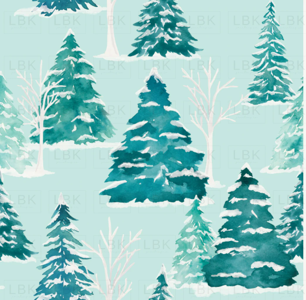 Forest and Frost Winter Forest Blue