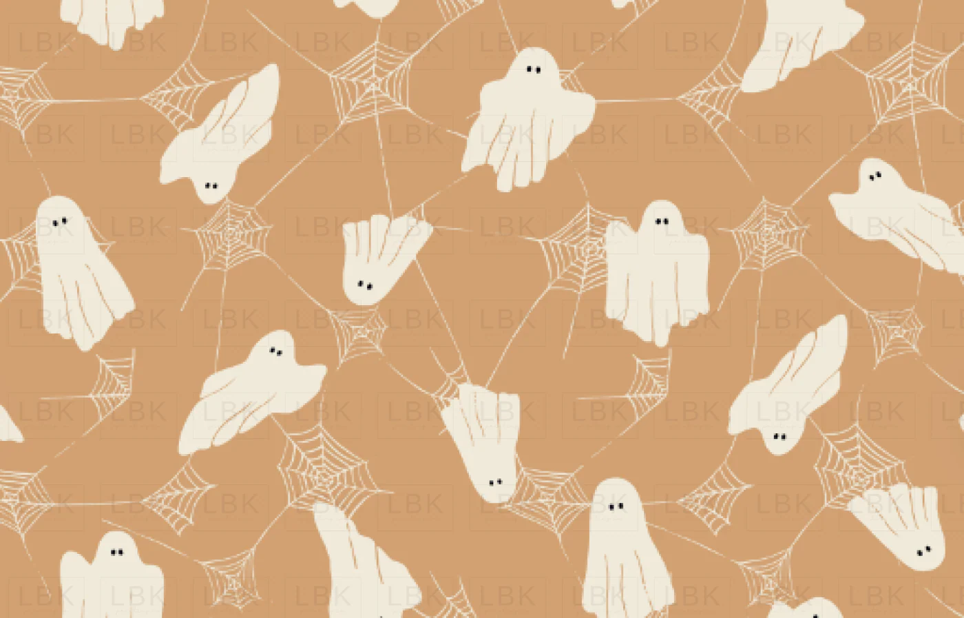 Ghosts and webs on light brown