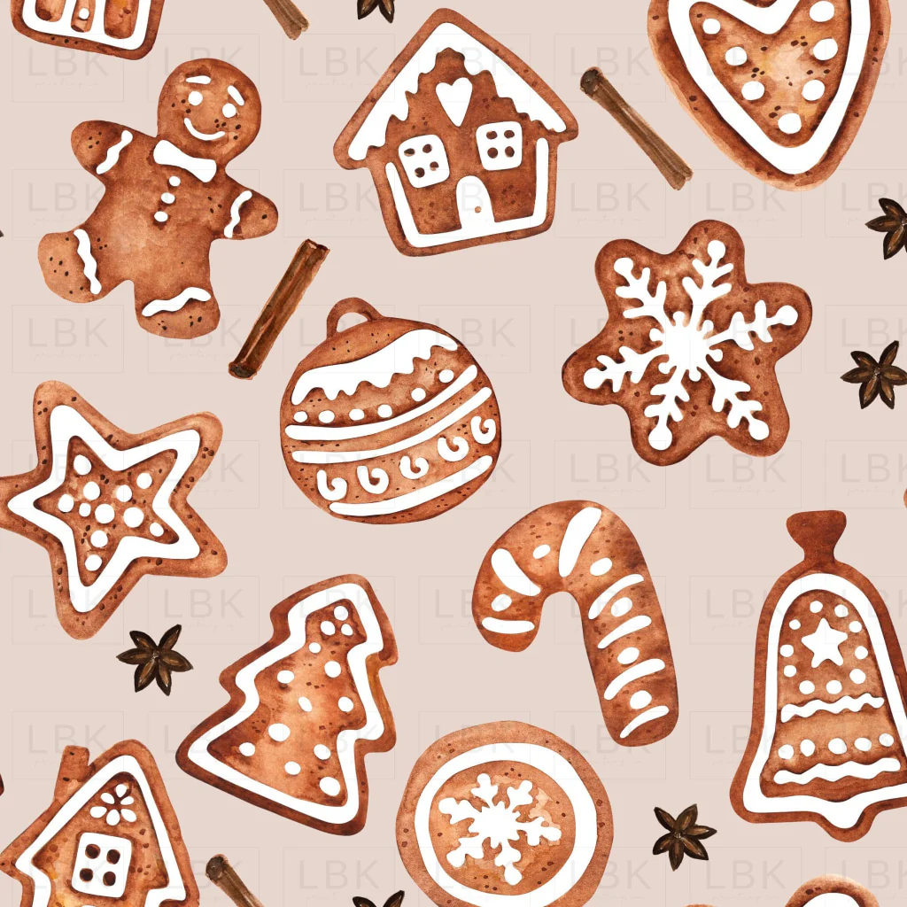 Gingerbread Cookies on Dusty Beige