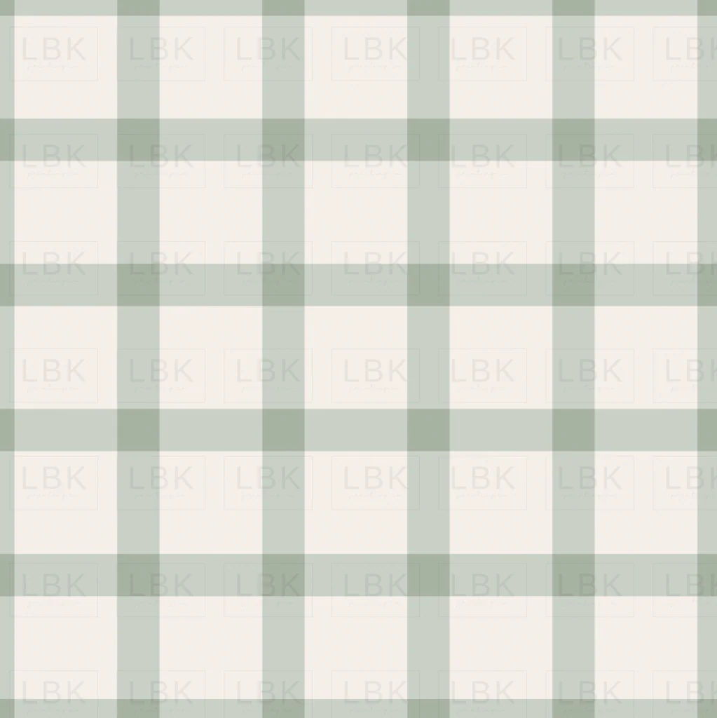 Gingham Blue Cream