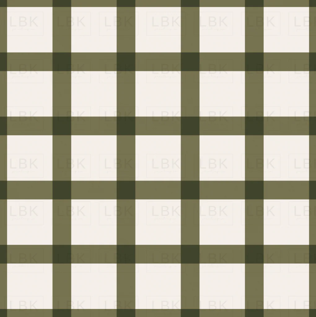 Gingham Green Cream