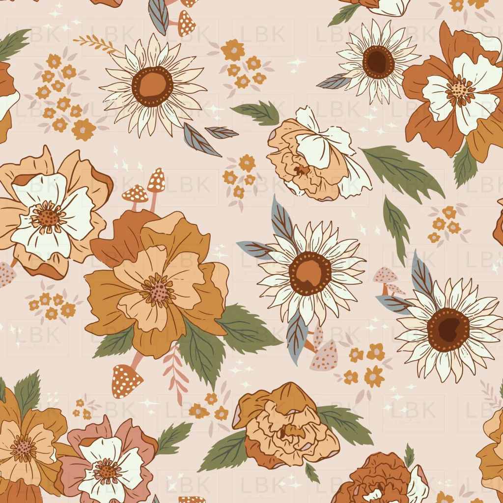 Golden Floral in Whisper Pink