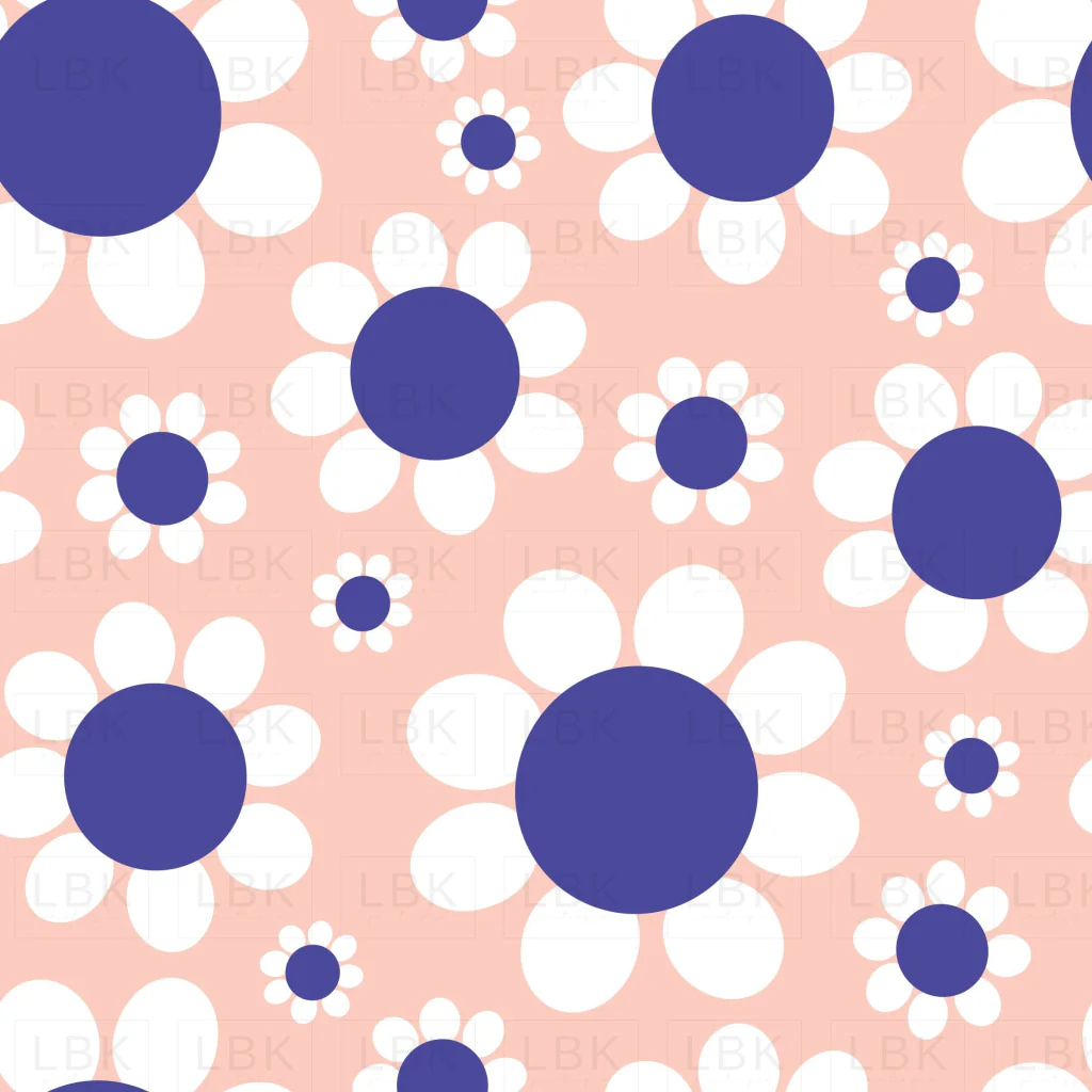 groovy flowers on peach