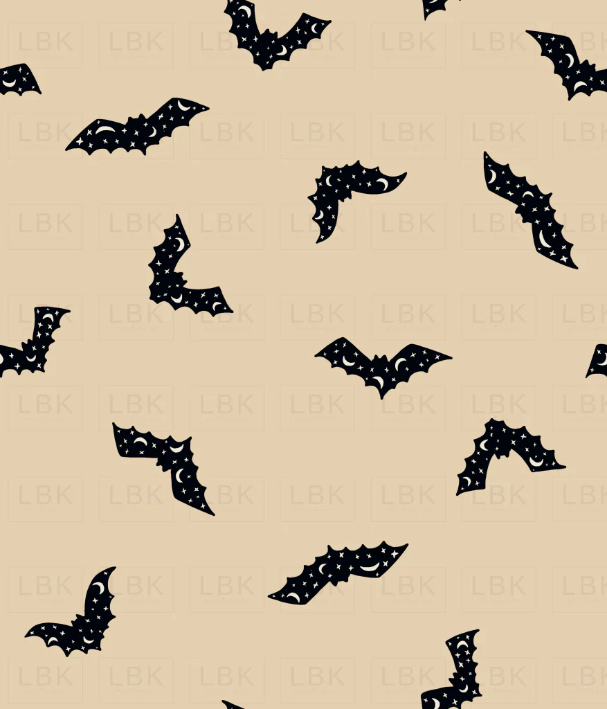 Halloween bats on light beige