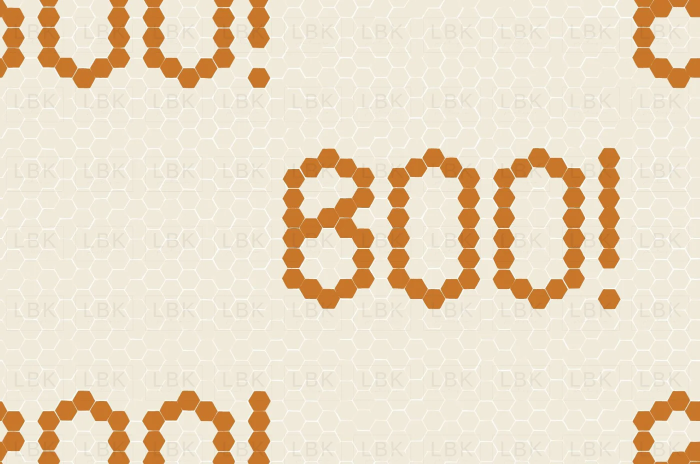 Halloween Boo Mosaic Tile in Burnt Orange