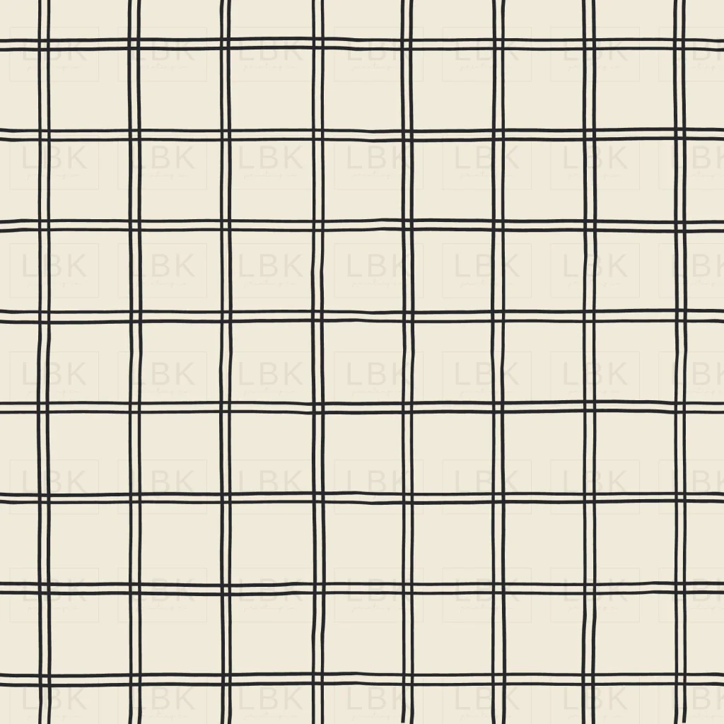 Halloween Double Grid Charcoal on Off White