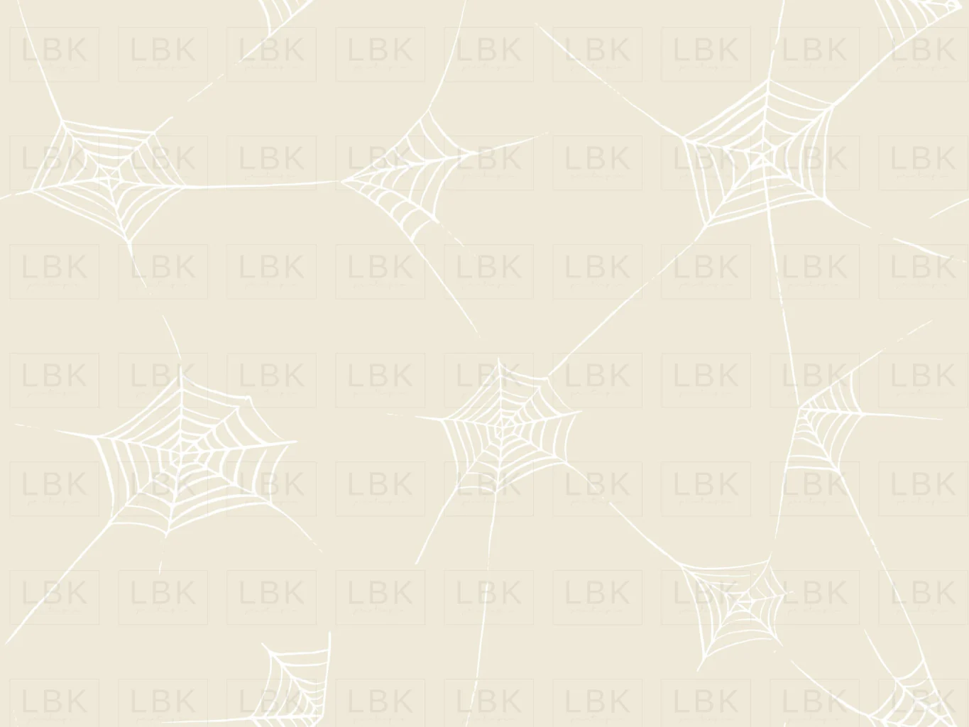 Halloween Fabric Spiderwebs in Bone and White