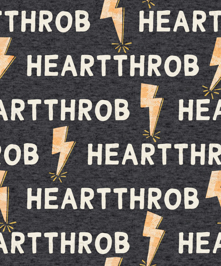 Heart Throb On Charcoal