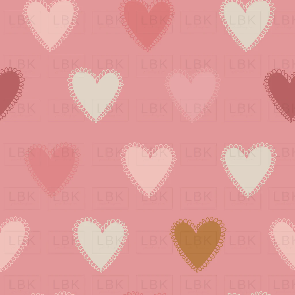 Hearts dark pink XOXO
