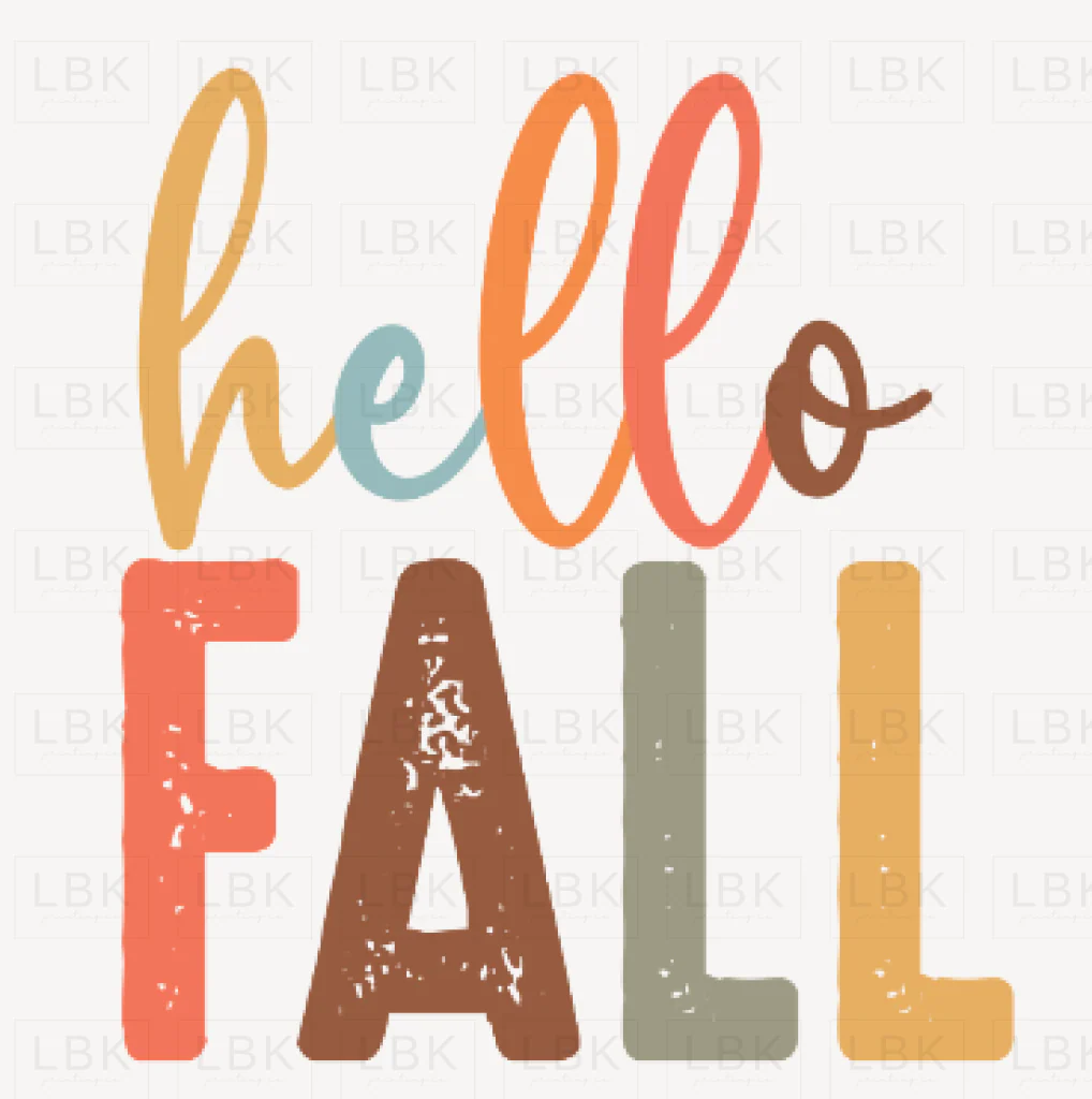 Hello Fall - Distressed- DTF