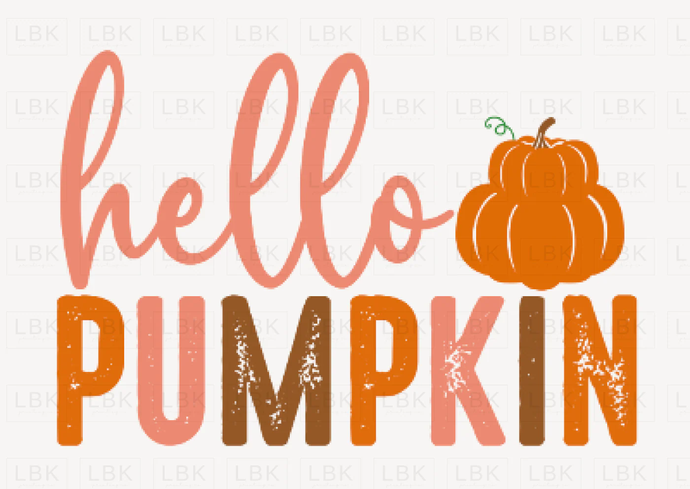 Hello Pumpkin - Distressed- DTF