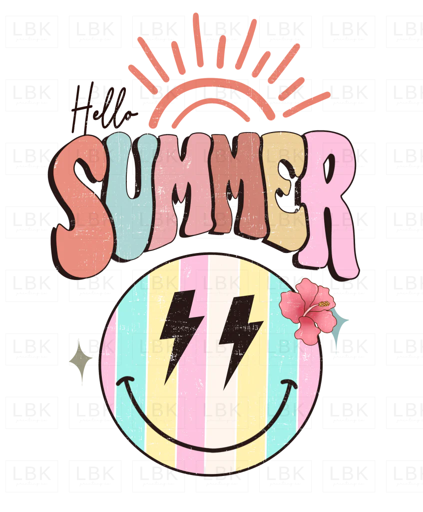 Hello Summer - Smiley- DTF