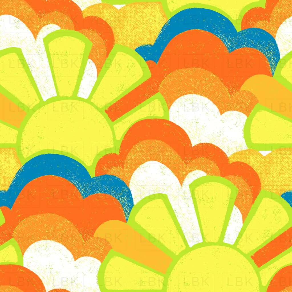 Here Comes the Sun Neon Orange and Neon Yellow