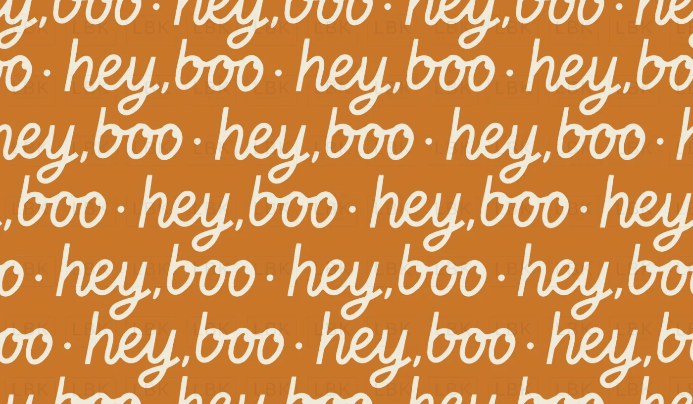 Hey Boo Halloween on Burnt Orange