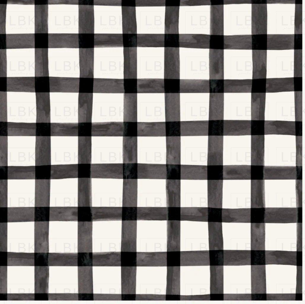 Holly and Pine Plaid Black Cream