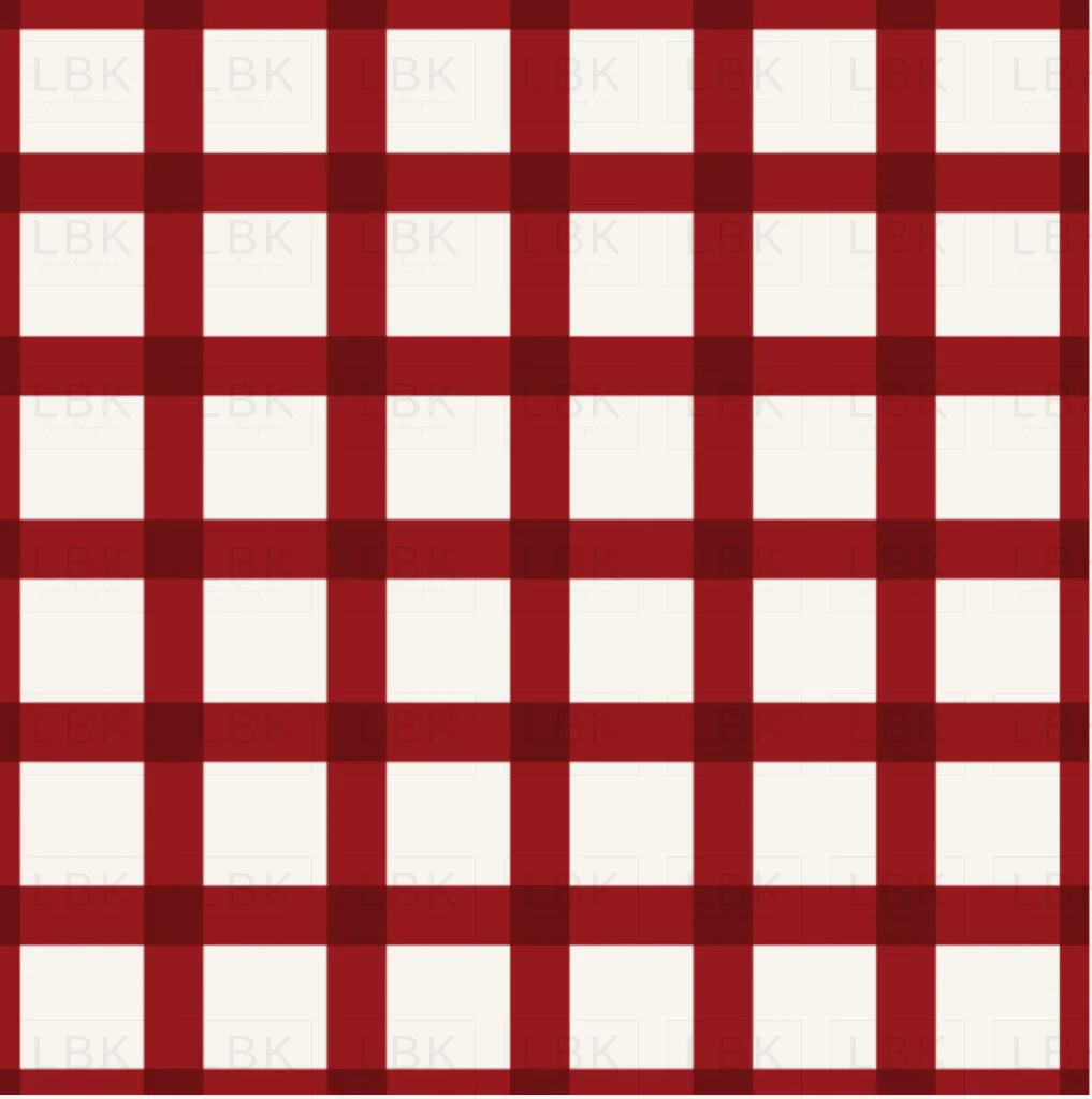 Holly and Pine Plaid Red