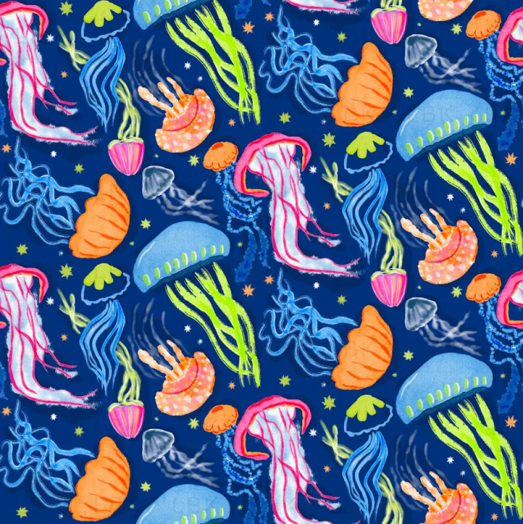 Jellyfish Jazz deep sea navy