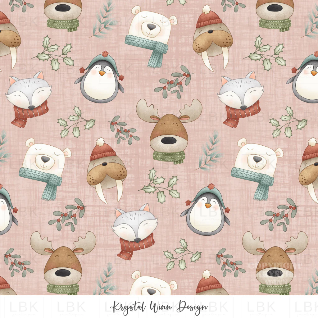 Jolly Polar Pals Pink