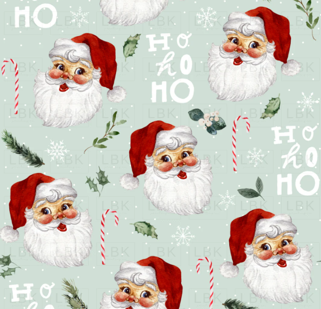 Jolly Santa on Sage Gray