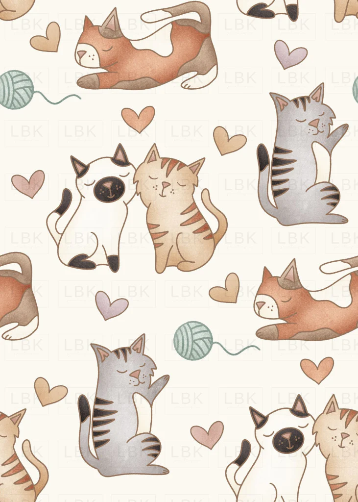 Kitty Love Cats White