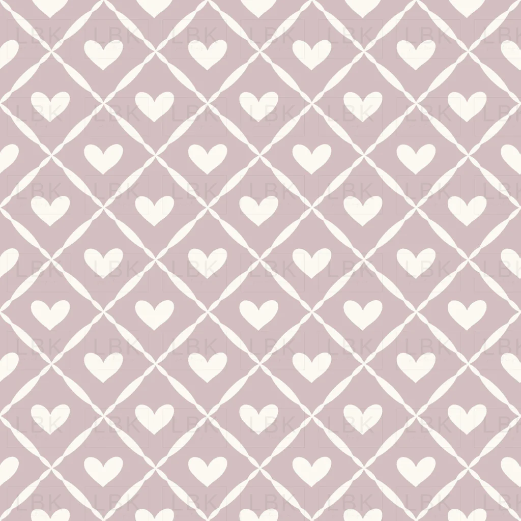 Kitty Love Heart Lattice Lavender