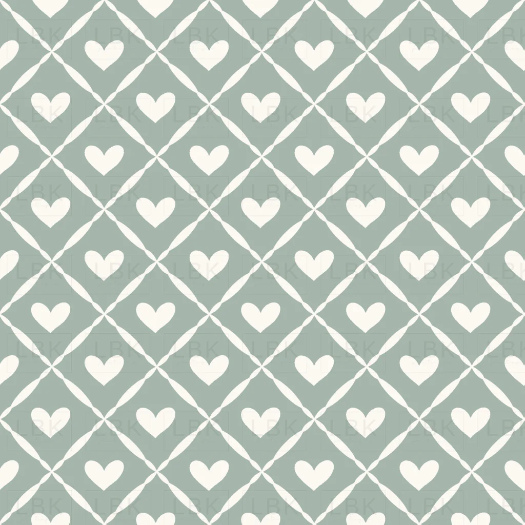 Kitty Love Heart Lattice Mint