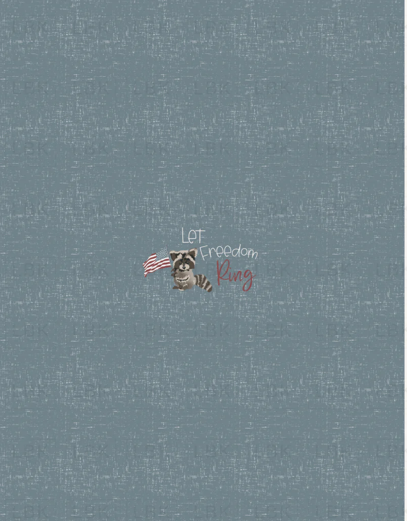 LET FREEDOM RING DUSTY BLUE - ADULT PANEL