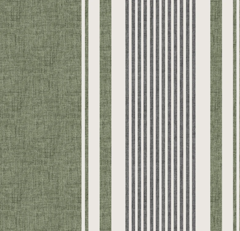 Limed Ash and Charcoal Black Ticking Stripe
