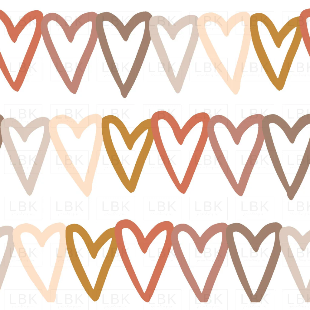 Linked Hearts in white