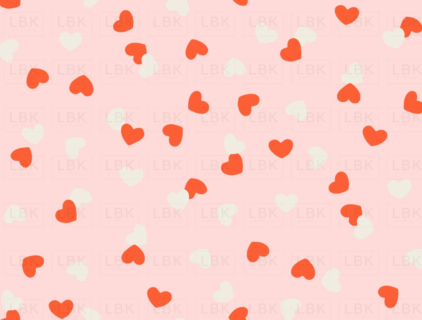 Little Valentine Confetti Hearts on Coconut Ice Pink