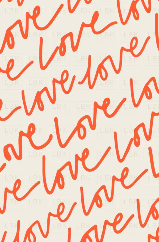 Little Valentine Words of Love in Lipstick Red