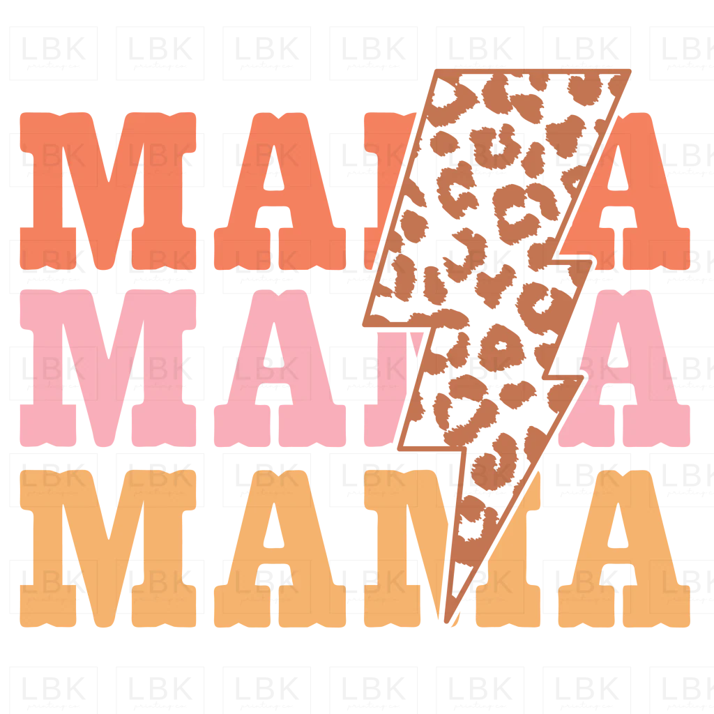 Mama - Bolt with Muted Colors- DTF