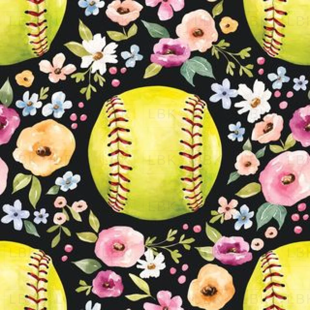 Melody_Softball_Floral_Black