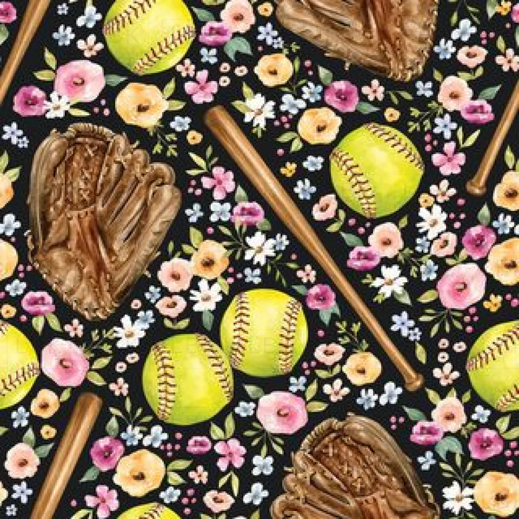 Melody_SoftballGame_Floral_Black